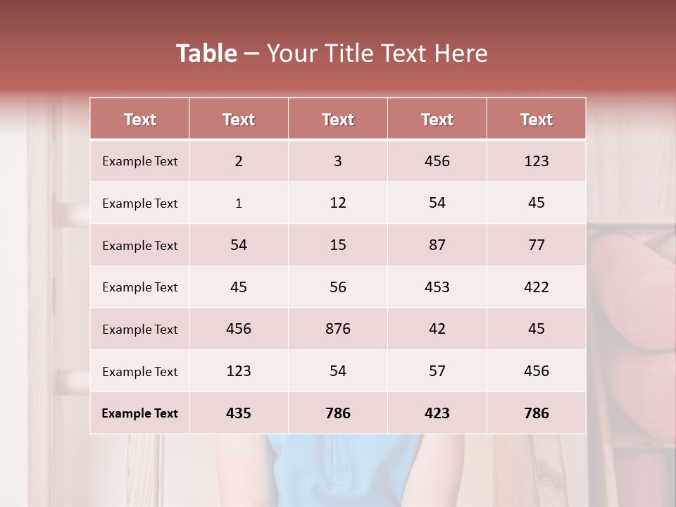 A Little Girl Sitting In Front Of A Wooden Ladder PowerPoint Template