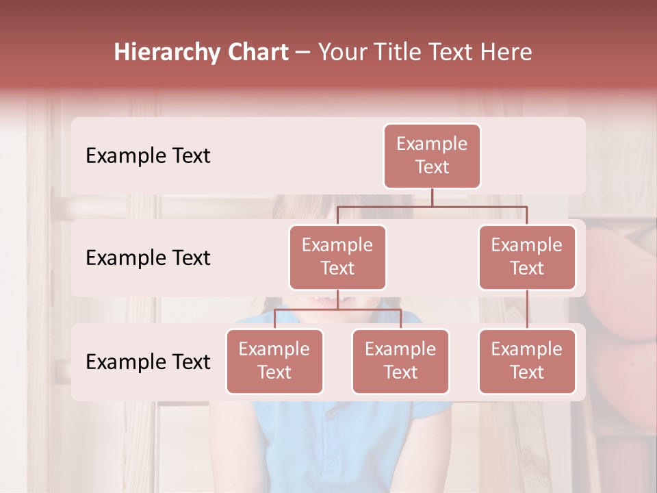 A Little Girl Sitting In Front Of A Wooden Ladder PowerPoint Template