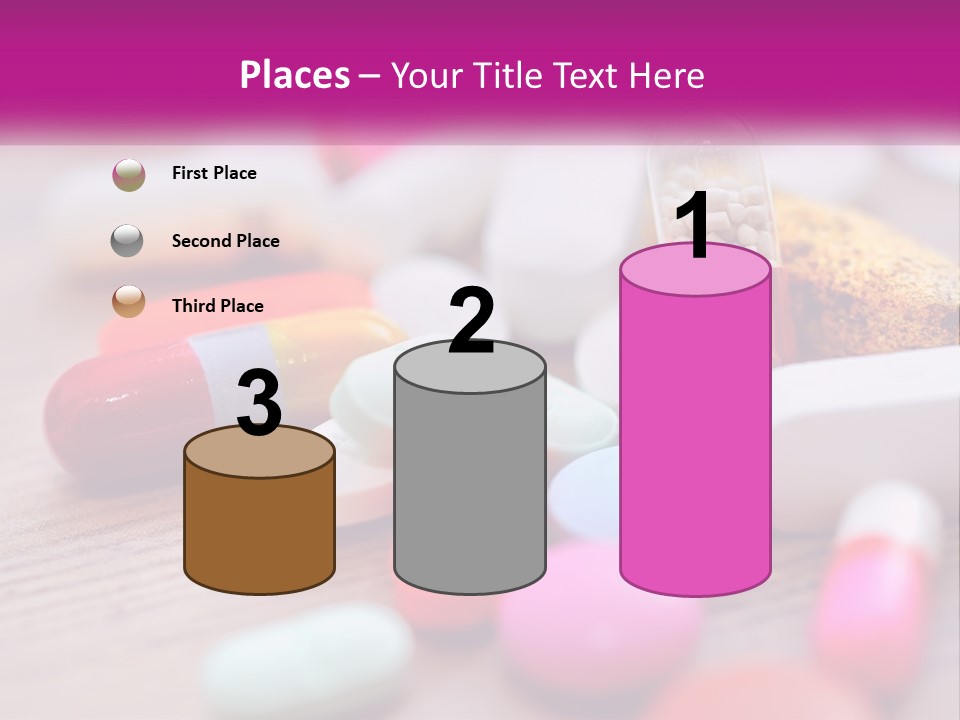 A Pile Of Pills And A Corn On A Table PowerPoint Template