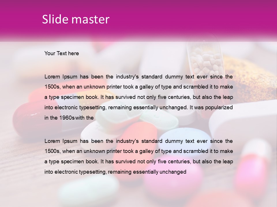 A Pile Of Pills And A Corn On A Table PowerPoint Template