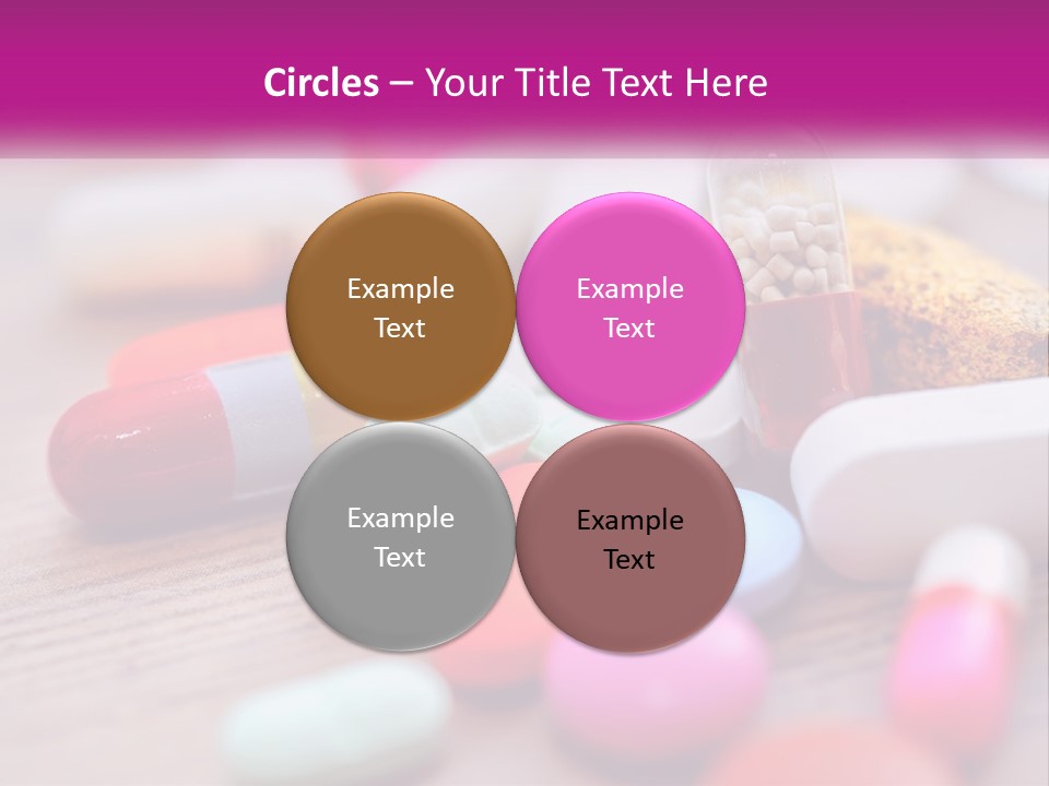 A Pile Of Pills And A Corn On A Table PowerPoint Template