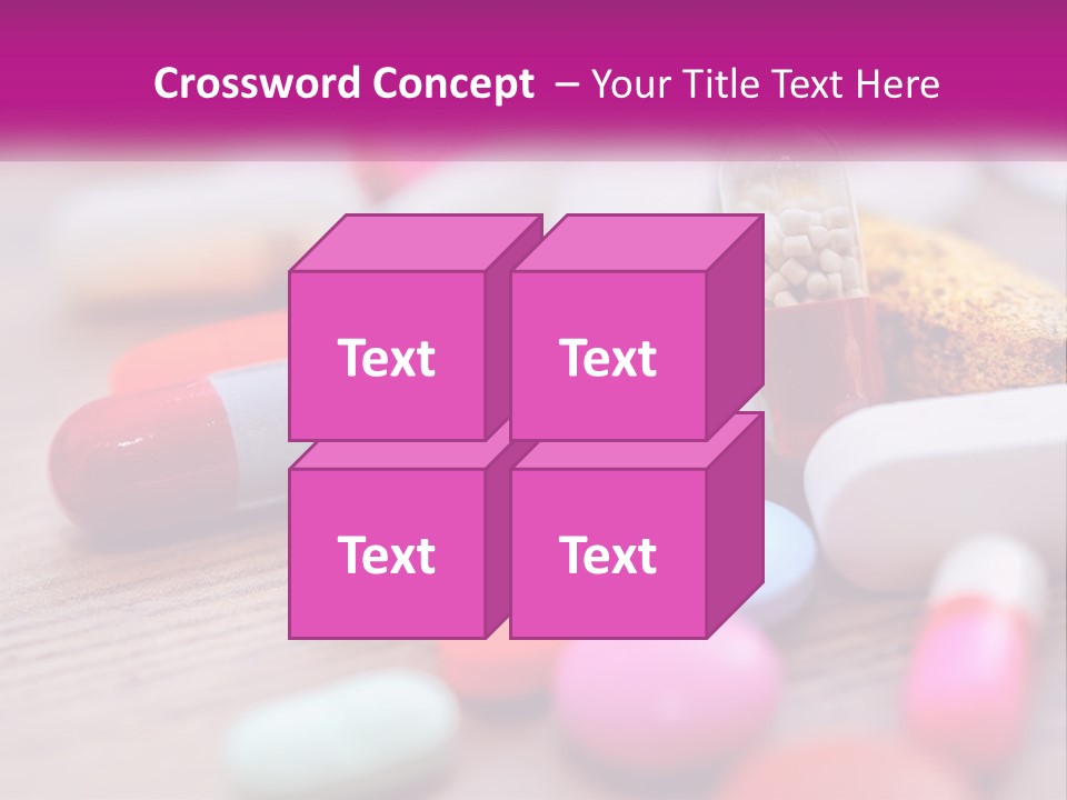 A Pile Of Pills And A Corn On A Table PowerPoint Template