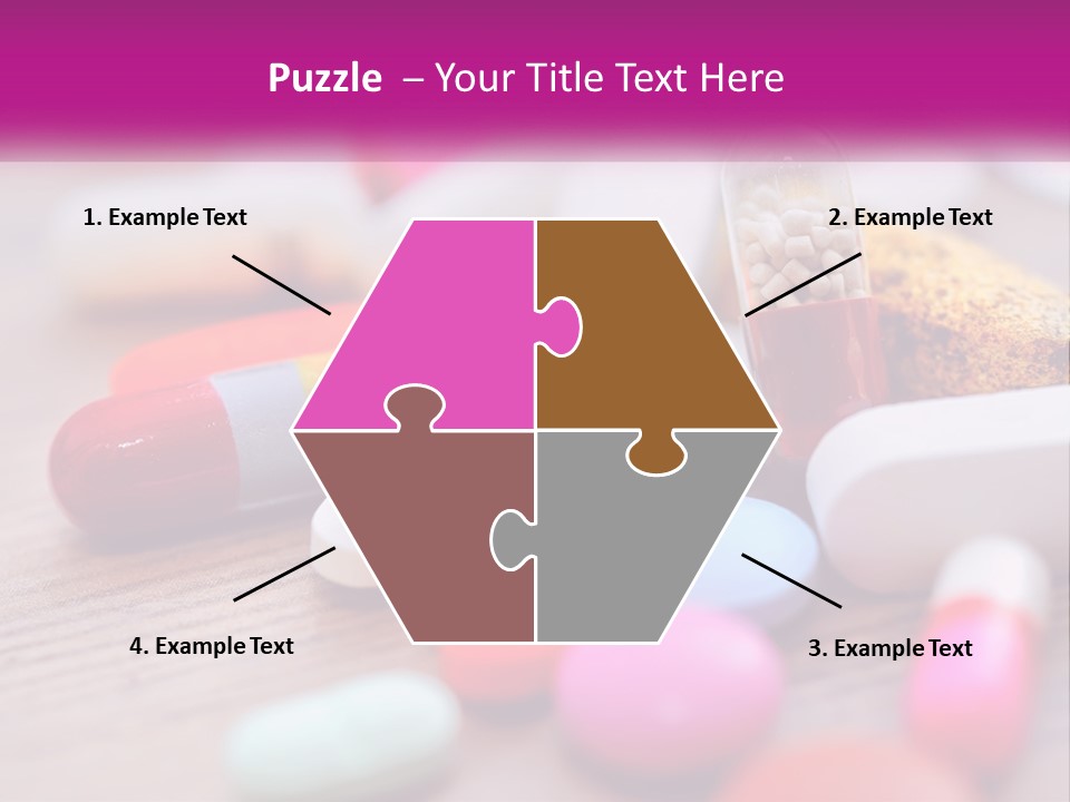 A Pile Of Pills And A Corn On A Table PowerPoint Template