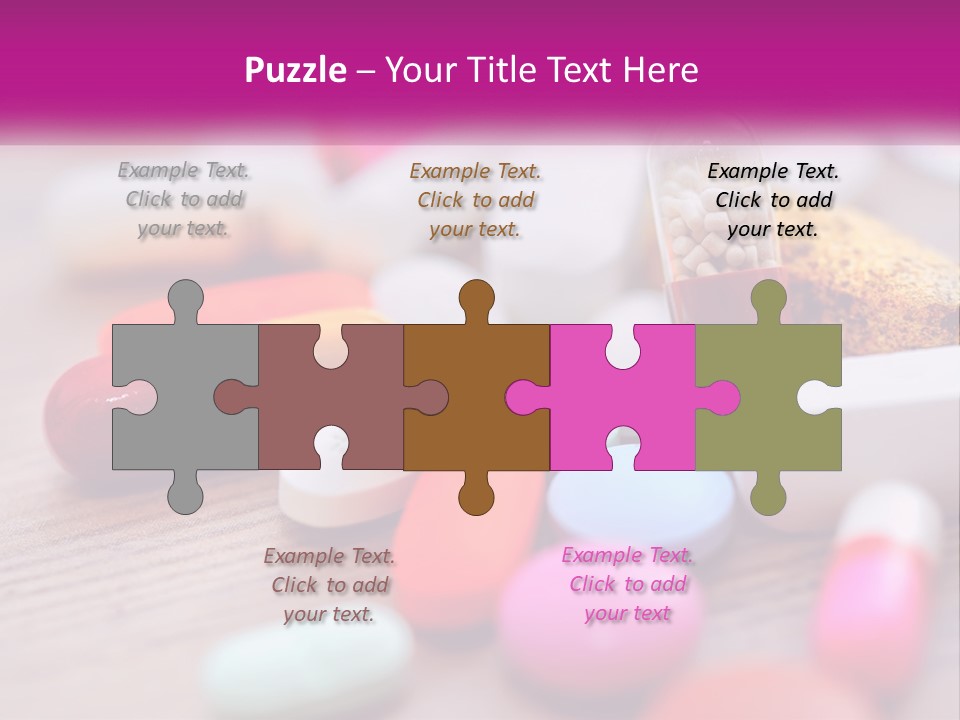 A Pile Of Pills And A Corn On A Table PowerPoint Template