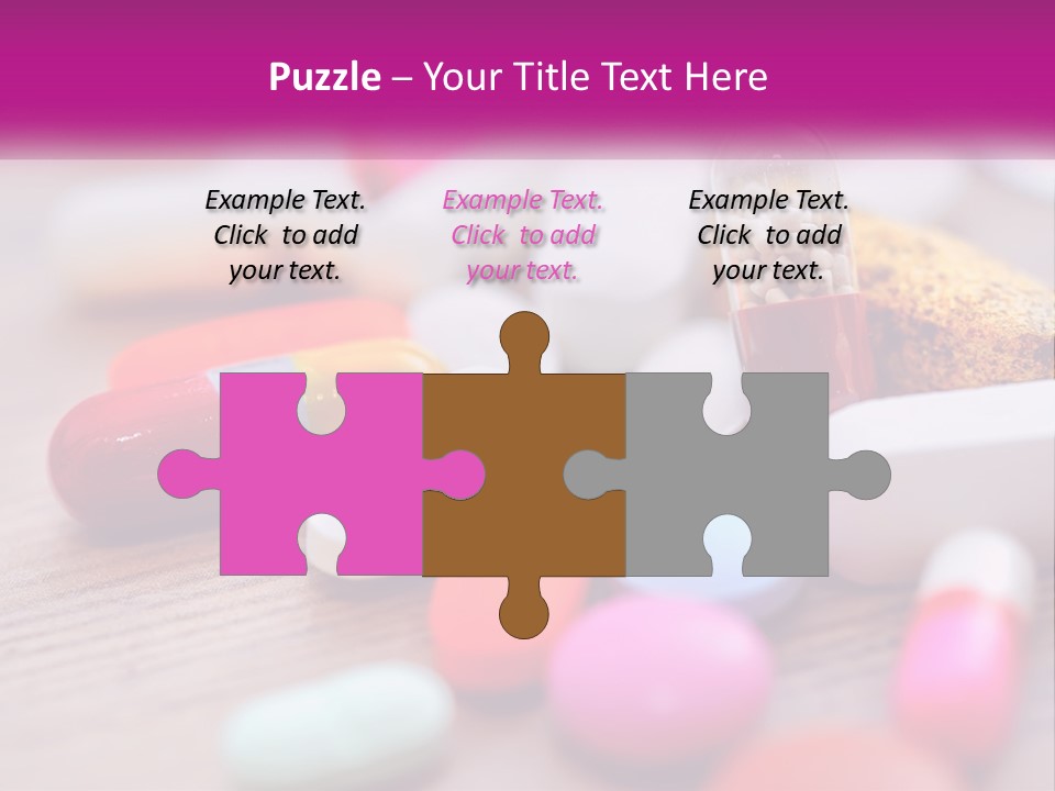 A Pile Of Pills And A Corn On A Table PowerPoint Template