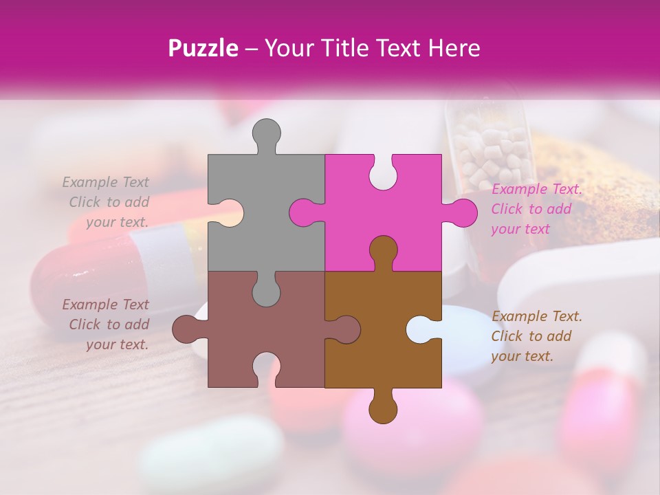 A Pile Of Pills And A Corn On A Table PowerPoint Template