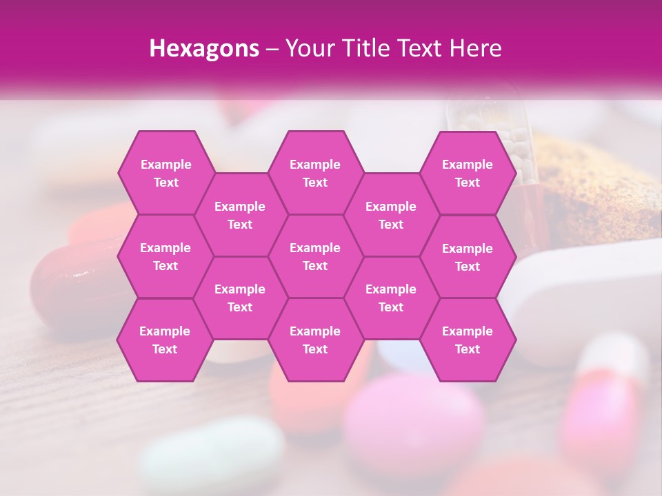 A Pile Of Pills And A Corn On A Table PowerPoint Template