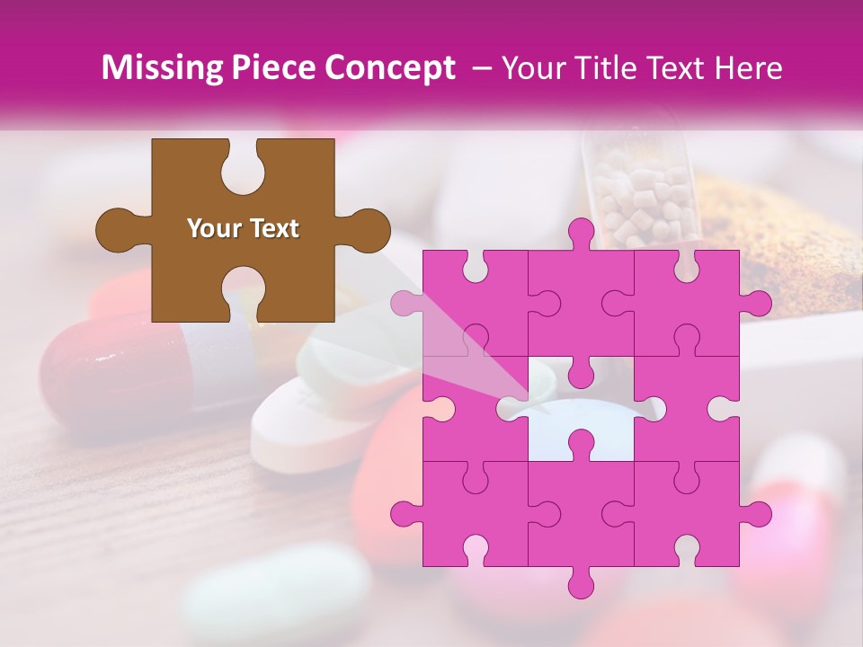 A Pile Of Pills And A Corn On A Table PowerPoint Template