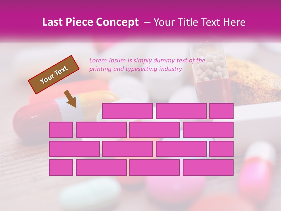 A Pile Of Pills And A Corn On A Table PowerPoint Template