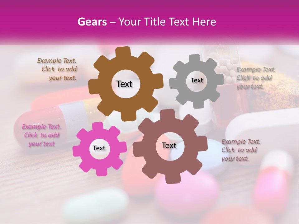 A Pile Of Pills And A Corn On A Table PowerPoint Template