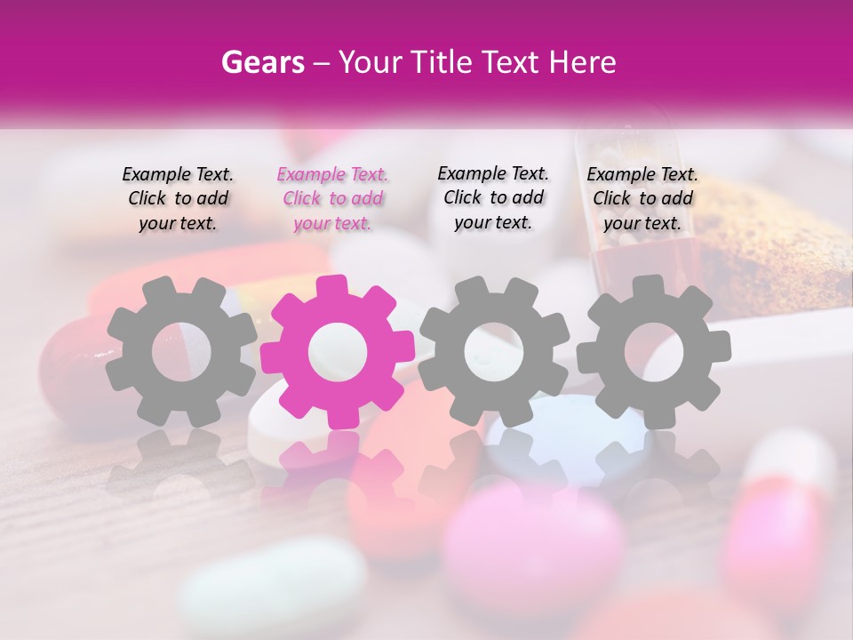 A Pile Of Pills And A Corn On A Table PowerPoint Template