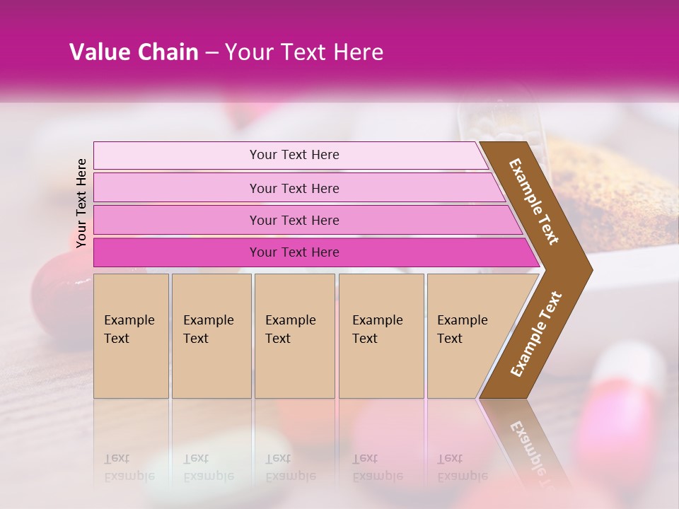 A Pile Of Pills And A Corn On A Table PowerPoint Template