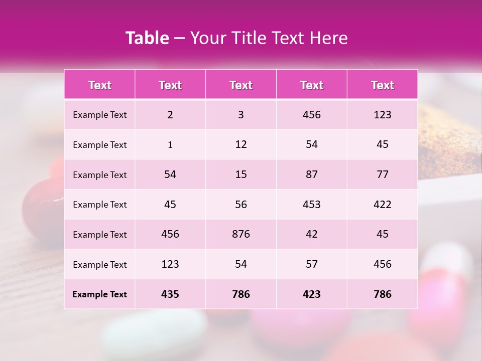 A Pile Of Pills And A Corn On A Table PowerPoint Template