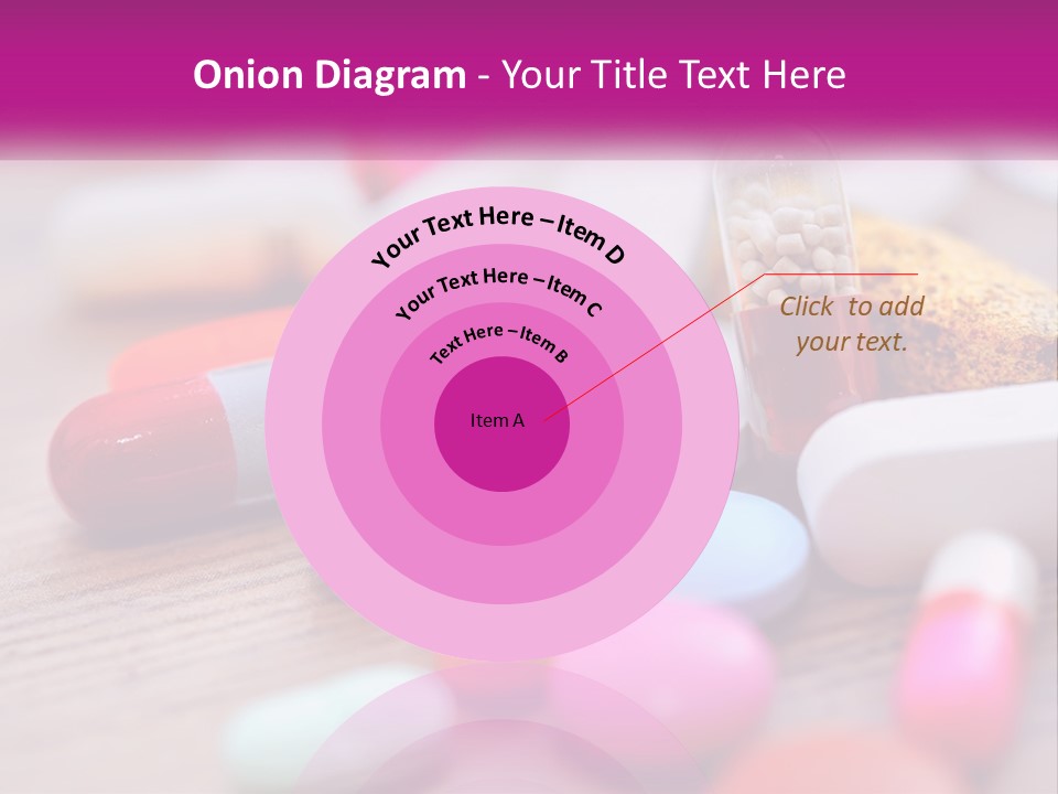 A Pile Of Pills And A Corn On A Table PowerPoint Template