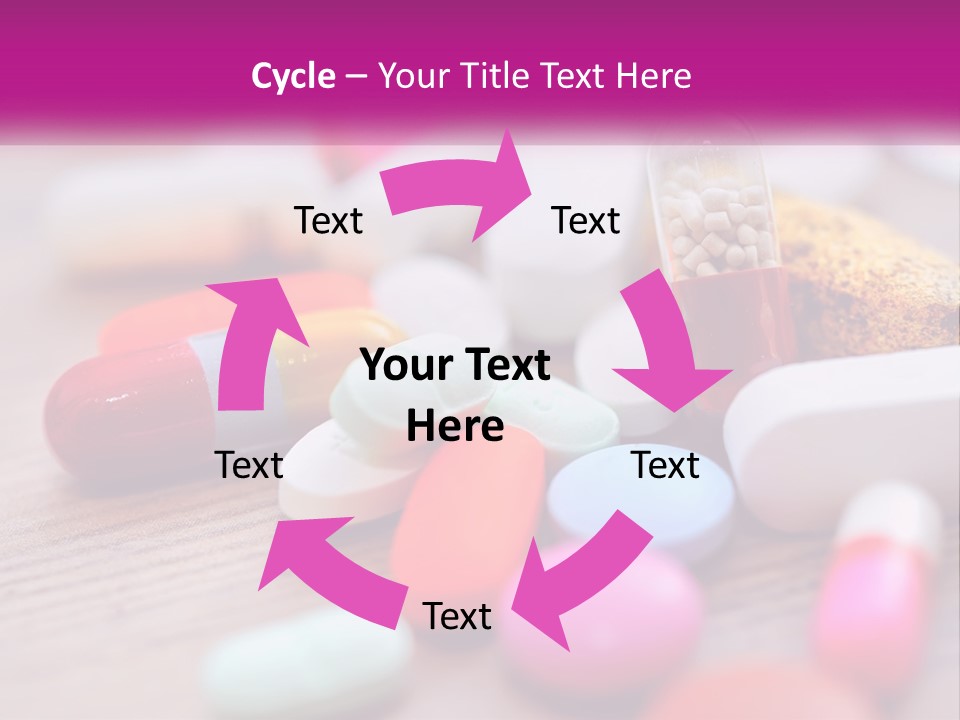 A Pile Of Pills And A Corn On A Table PowerPoint Template