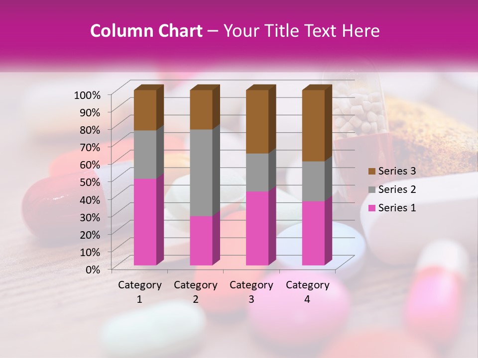 A Pile Of Pills And A Corn On A Table PowerPoint Template