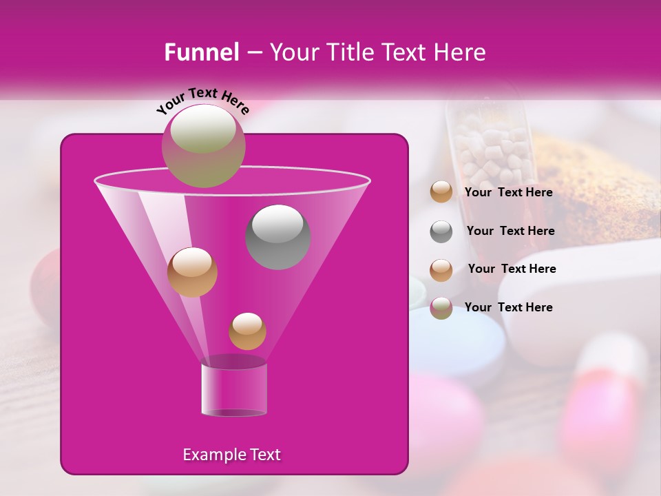 A Pile Of Pills And A Corn On A Table PowerPoint Template