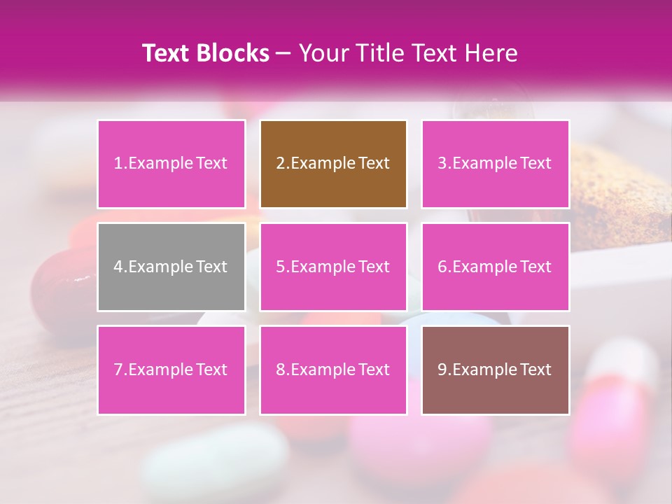 A Pile Of Pills And A Corn On A Table PowerPoint Template