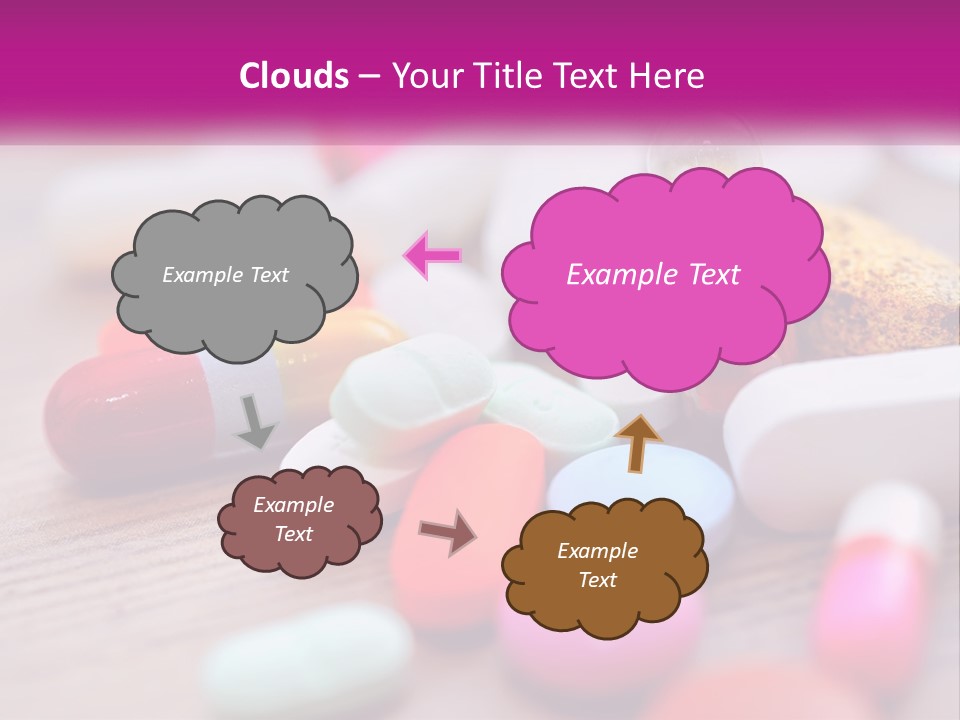 A Pile Of Pills And A Corn On A Table PowerPoint Template