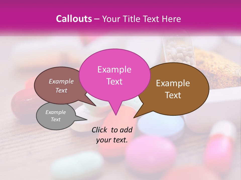 A Pile Of Pills And A Corn On A Table PowerPoint Template