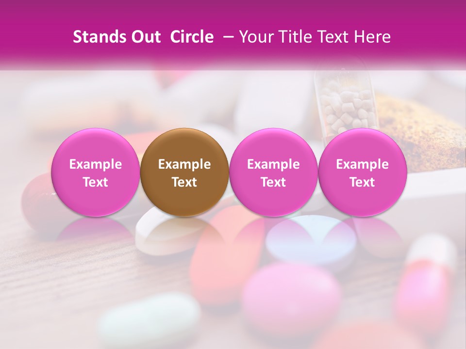 A Pile Of Pills And A Corn On A Table PowerPoint Template