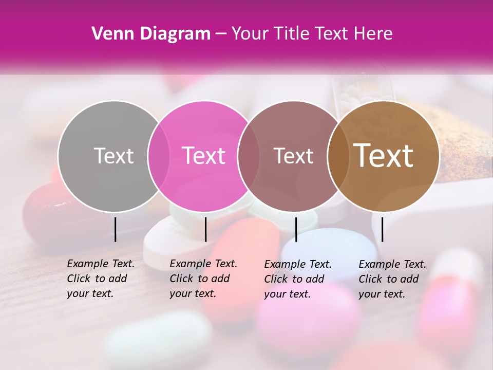 A Pile Of Pills And A Corn On A Table PowerPoint Template