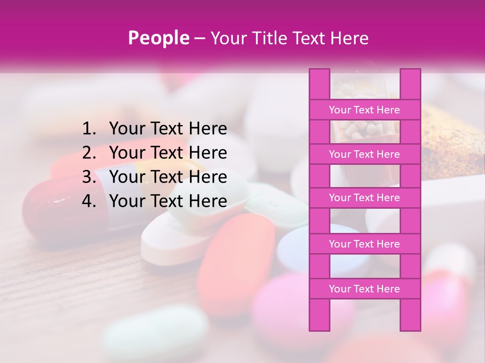 A Pile Of Pills And A Corn On A Table PowerPoint Template