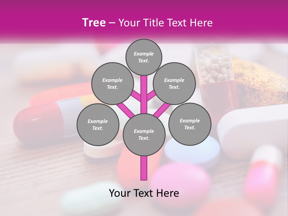 A Pile Of Pills And A Corn On A Table PowerPoint Template