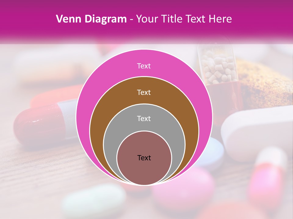 A Pile Of Pills And A Corn On A Table PowerPoint Template