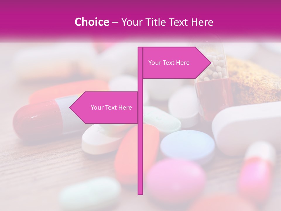 A Pile Of Pills And A Corn On A Table PowerPoint Template