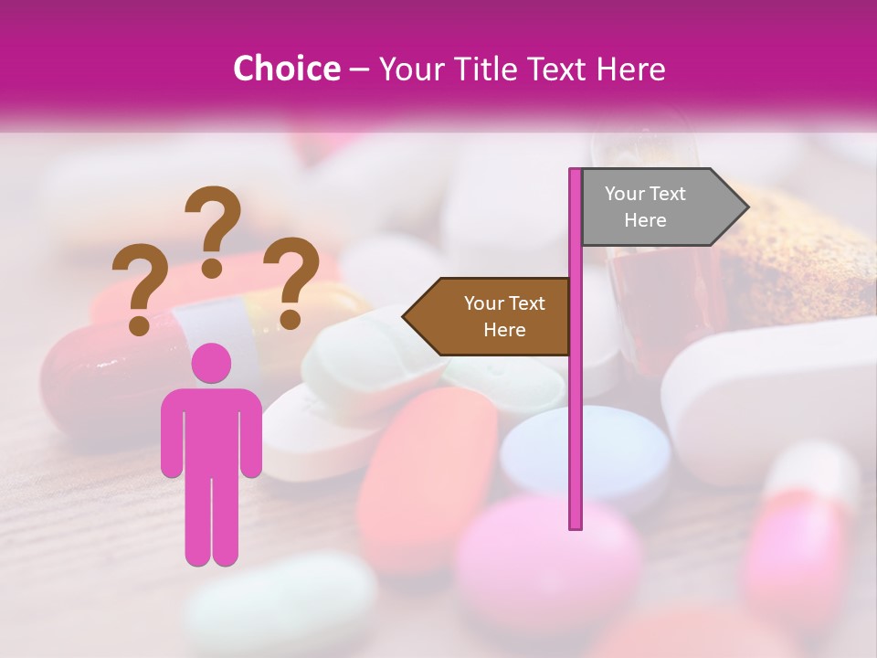 A Pile Of Pills And A Corn On A Table PowerPoint Template