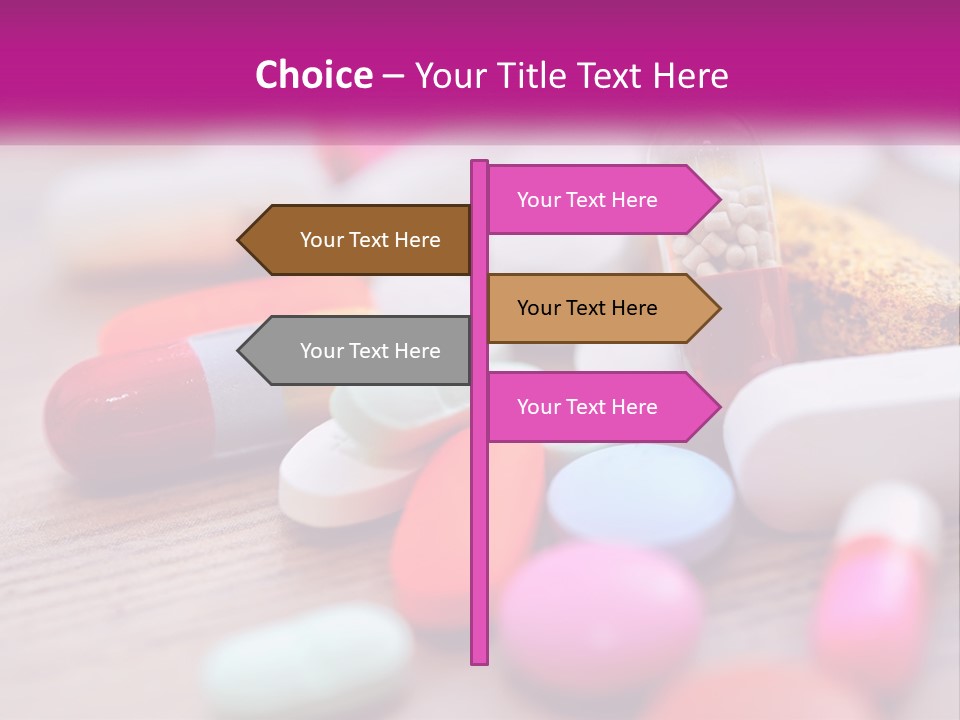 A Pile Of Pills And A Corn On A Table PowerPoint Template