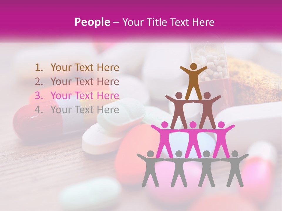 A Pile Of Pills And A Corn On A Table PowerPoint Template