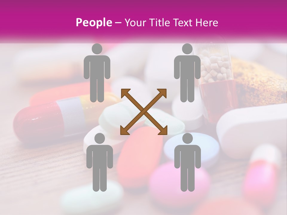 A Pile Of Pills And A Corn On A Table PowerPoint Template