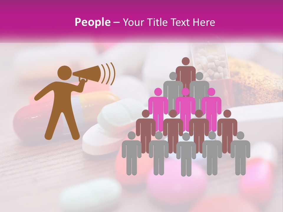 A Pile Of Pills And A Corn On A Table PowerPoint Template