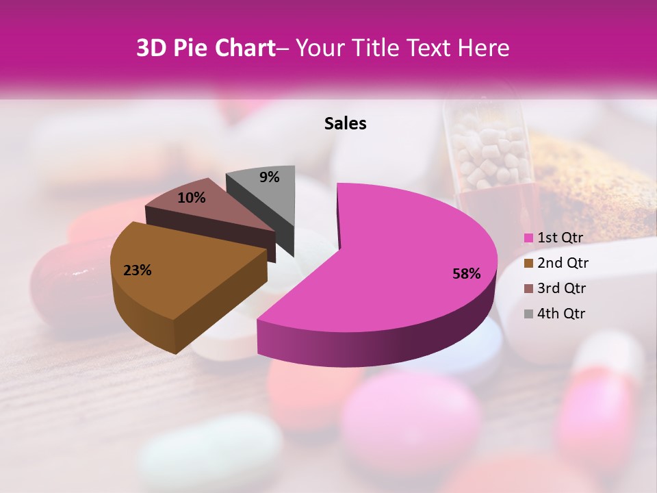 A Pile Of Pills And A Corn On A Table PowerPoint Template