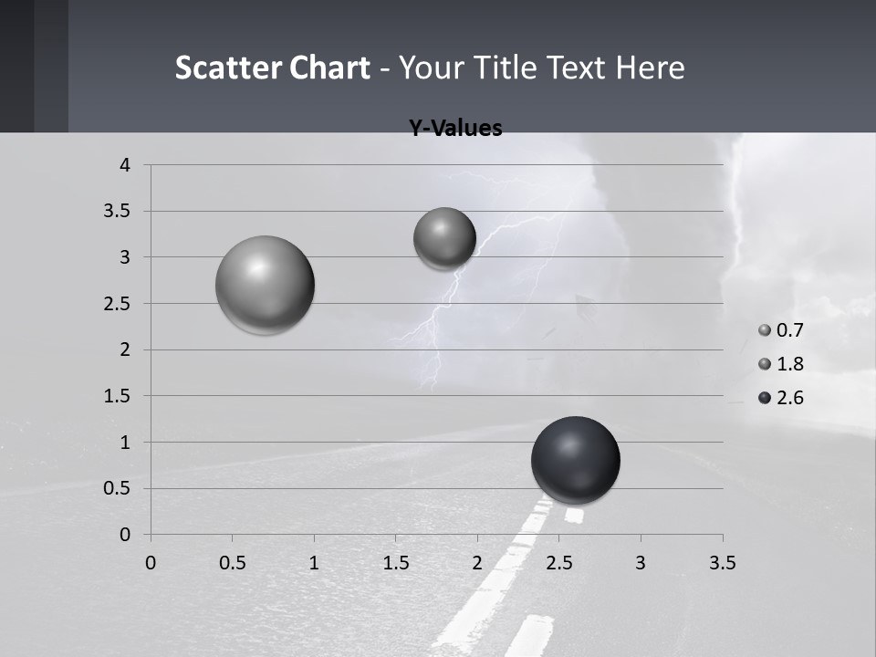 A Road With A Cloud Of Smoke And Lightning In The Background PowerPoint Template