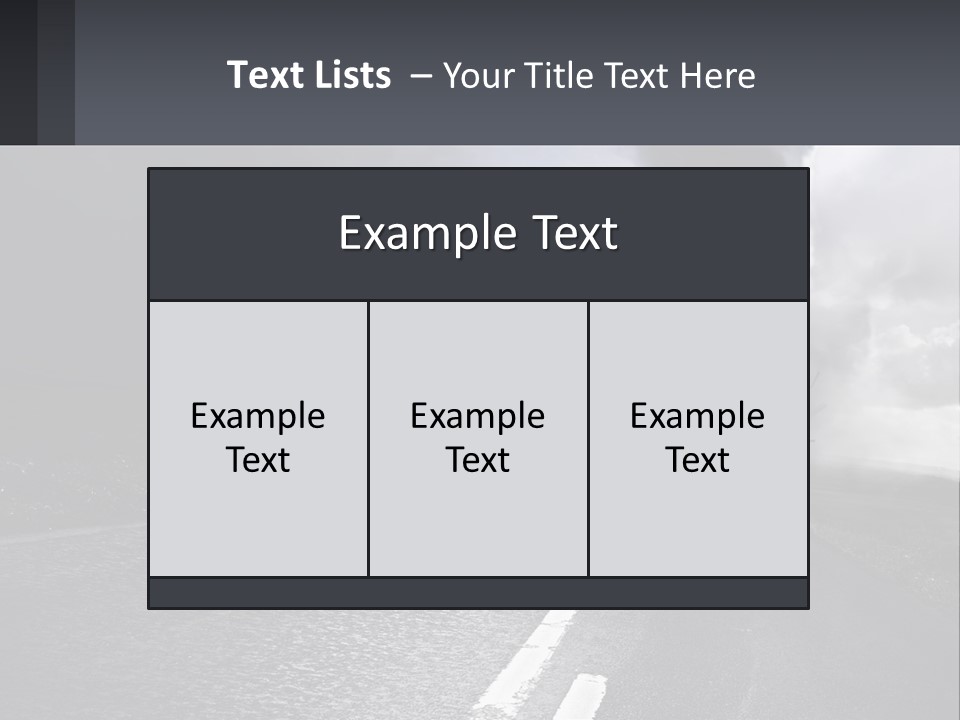 A Road With A Cloud Of Smoke And Lightning In The Background PowerPoint Template