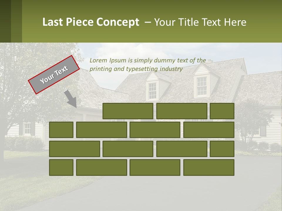 A House With A Driveway And Trees In Front Of It PowerPoint Template