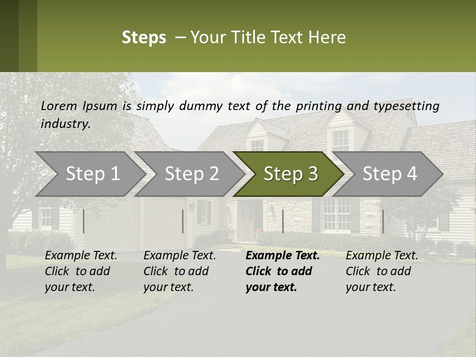 A House With A Driveway And Trees In Front Of It PowerPoint Template