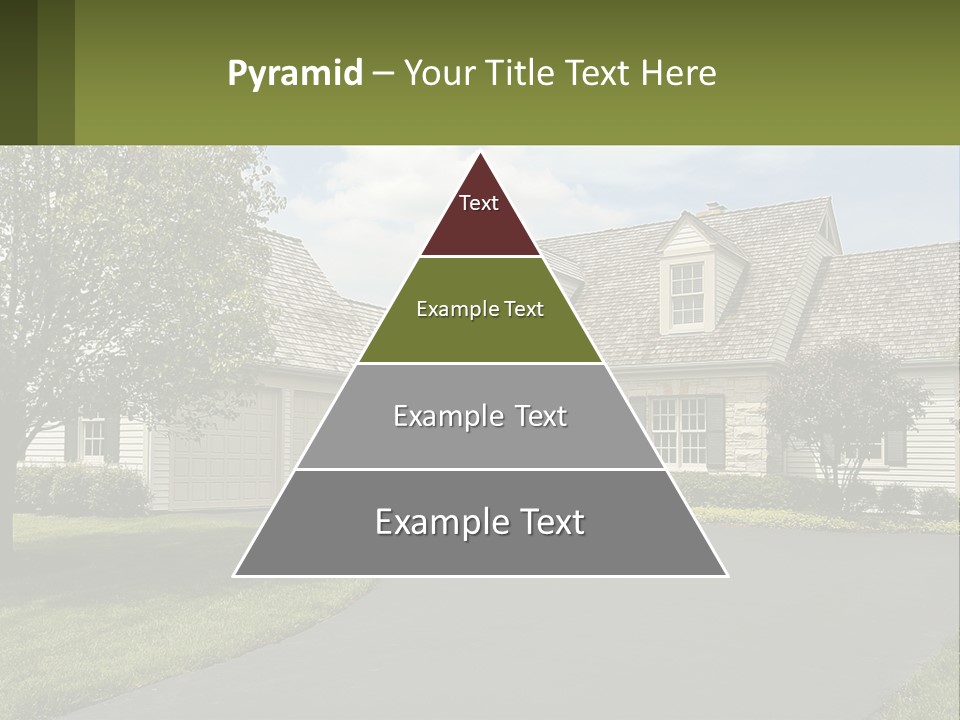 A House With A Driveway And Trees In Front Of It PowerPoint Template