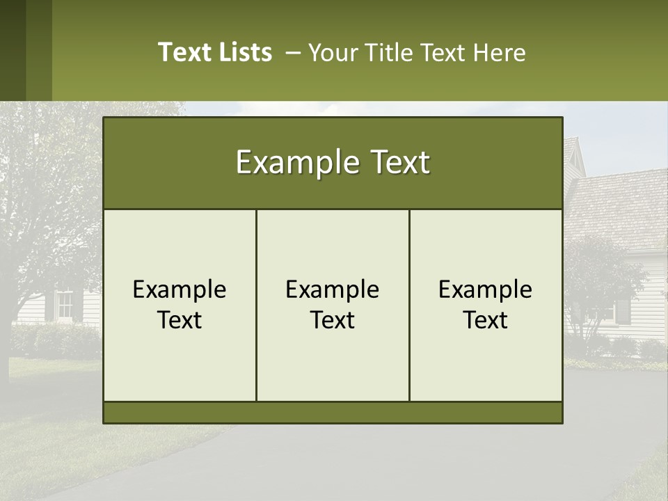 A House With A Driveway And Trees In Front Of It PowerPoint Template