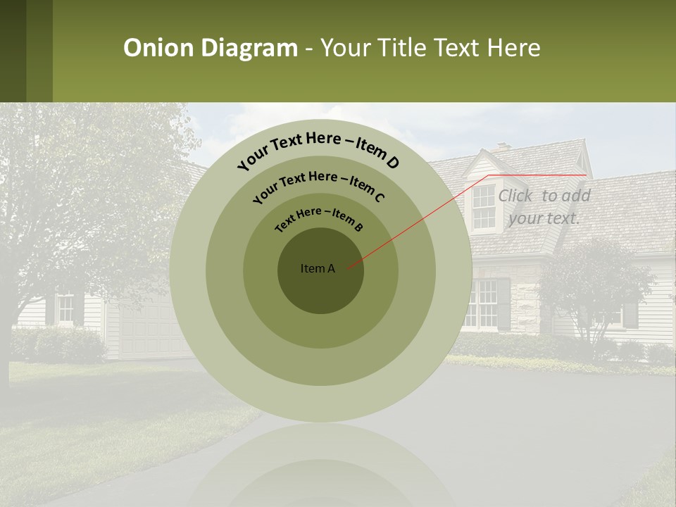 A House With A Driveway And Trees In Front Of It PowerPoint Template