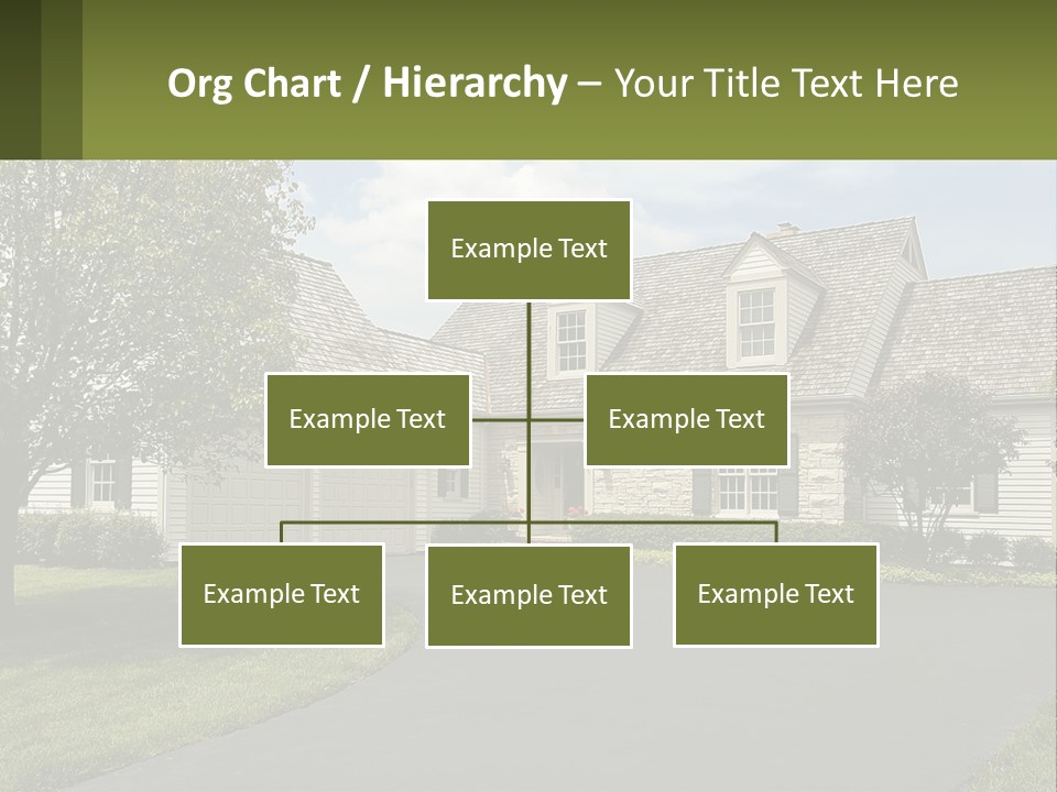 A House With A Driveway And Trees In Front Of It PowerPoint Template