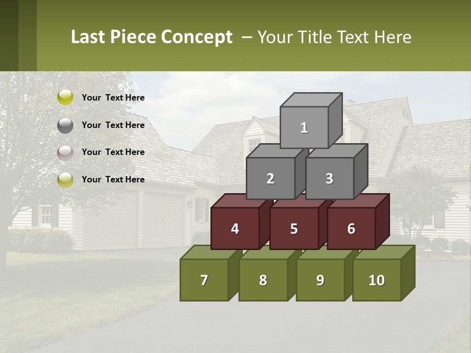 A House With A Driveway And Trees In Front Of It PowerPoint Template