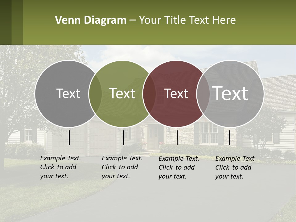 A House With A Driveway And Trees In Front Of It PowerPoint Template