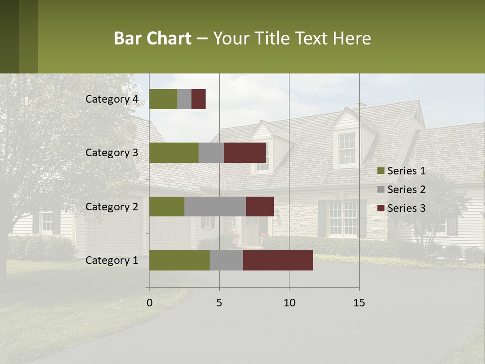 A House With A Driveway And Trees In Front Of It PowerPoint Template