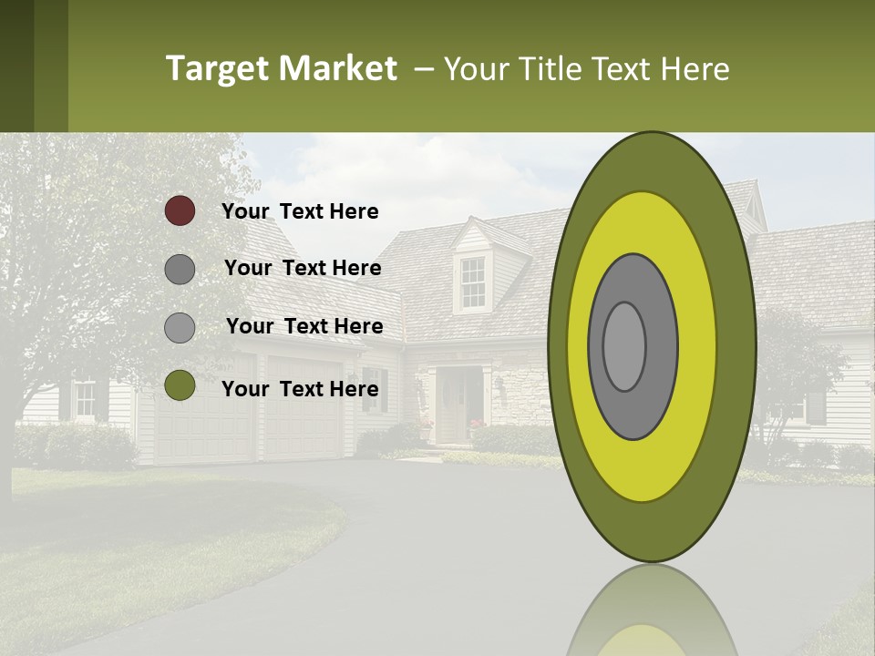 A House With A Driveway And Trees In Front Of It PowerPoint Template