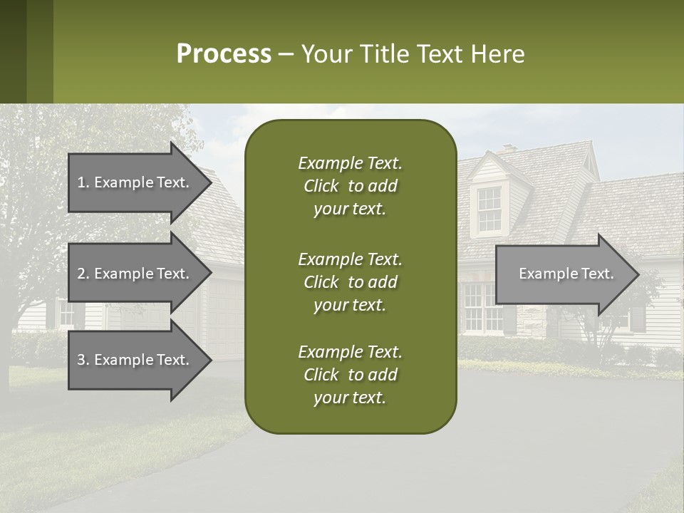 A House With A Driveway And Trees In Front Of It PowerPoint Template