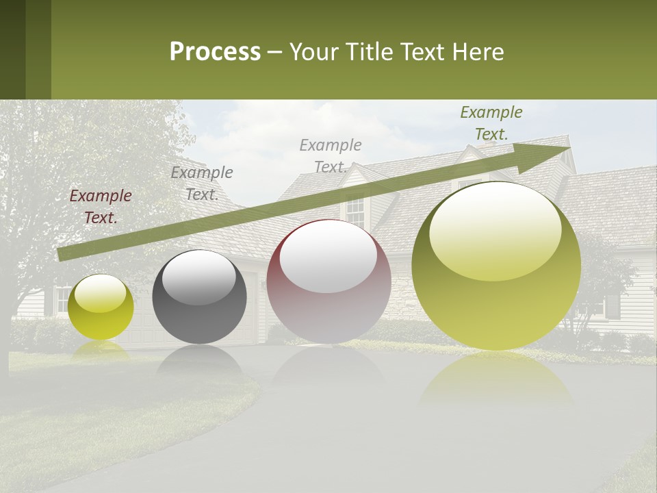 A House With A Driveway And Trees In Front Of It PowerPoint Template